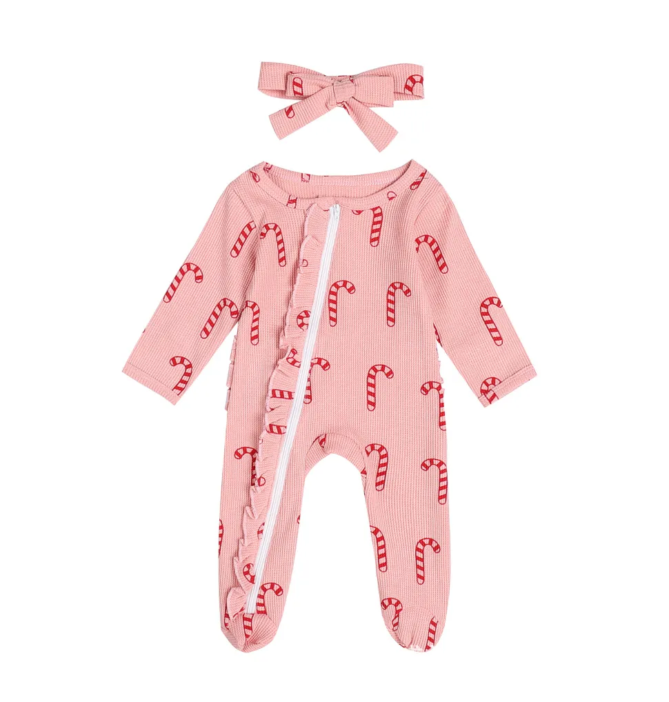 Candy Cane Christmas romper
