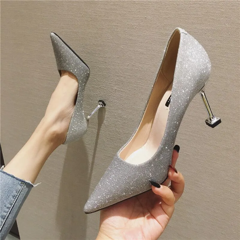 Christine  Gradient Sexy Franzsische Stilettos mit Spitz