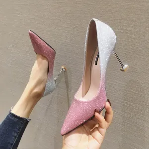 Christine  Gradient Sexy Franzsische Stilettos mit Spitz