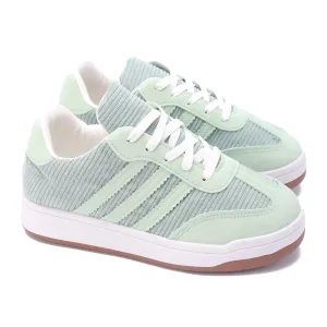 Corduroy Retro Sneakers-Mint Green