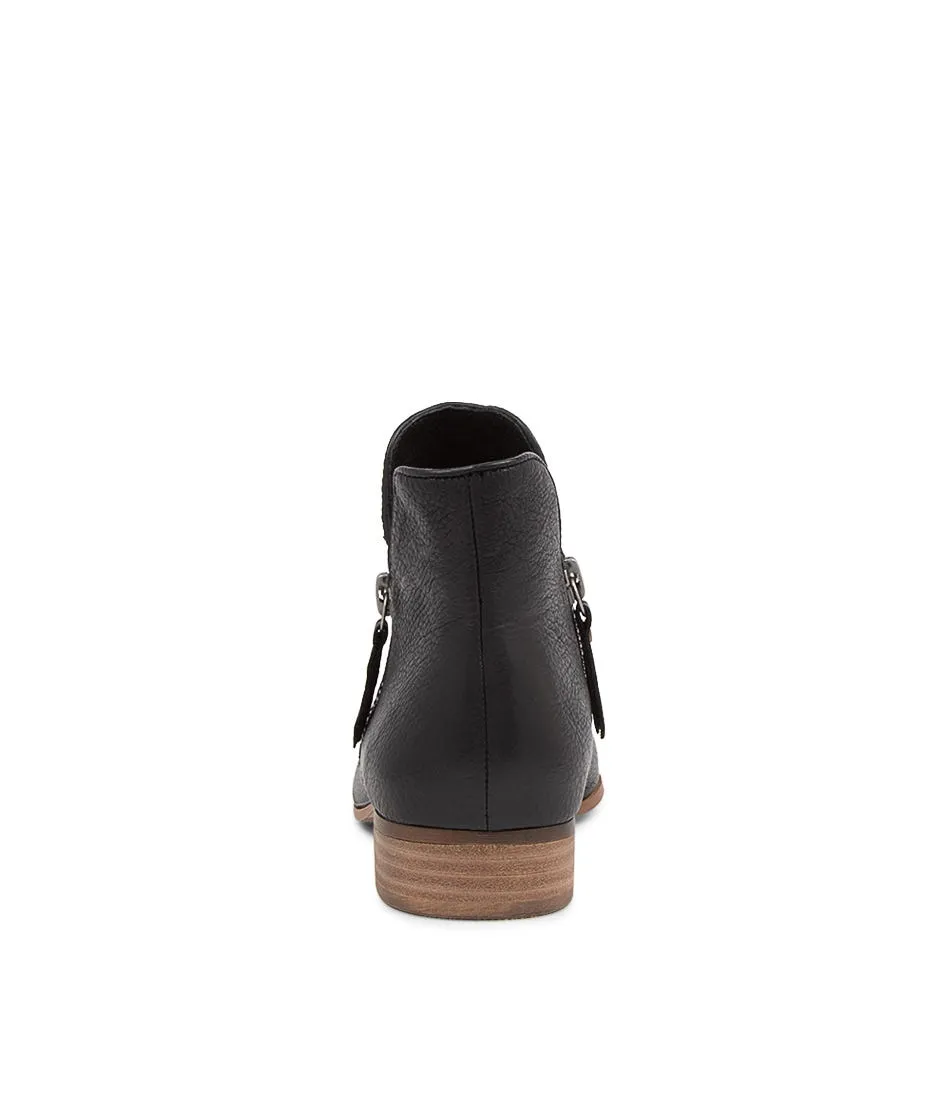 Faye Boots - Black Leather
