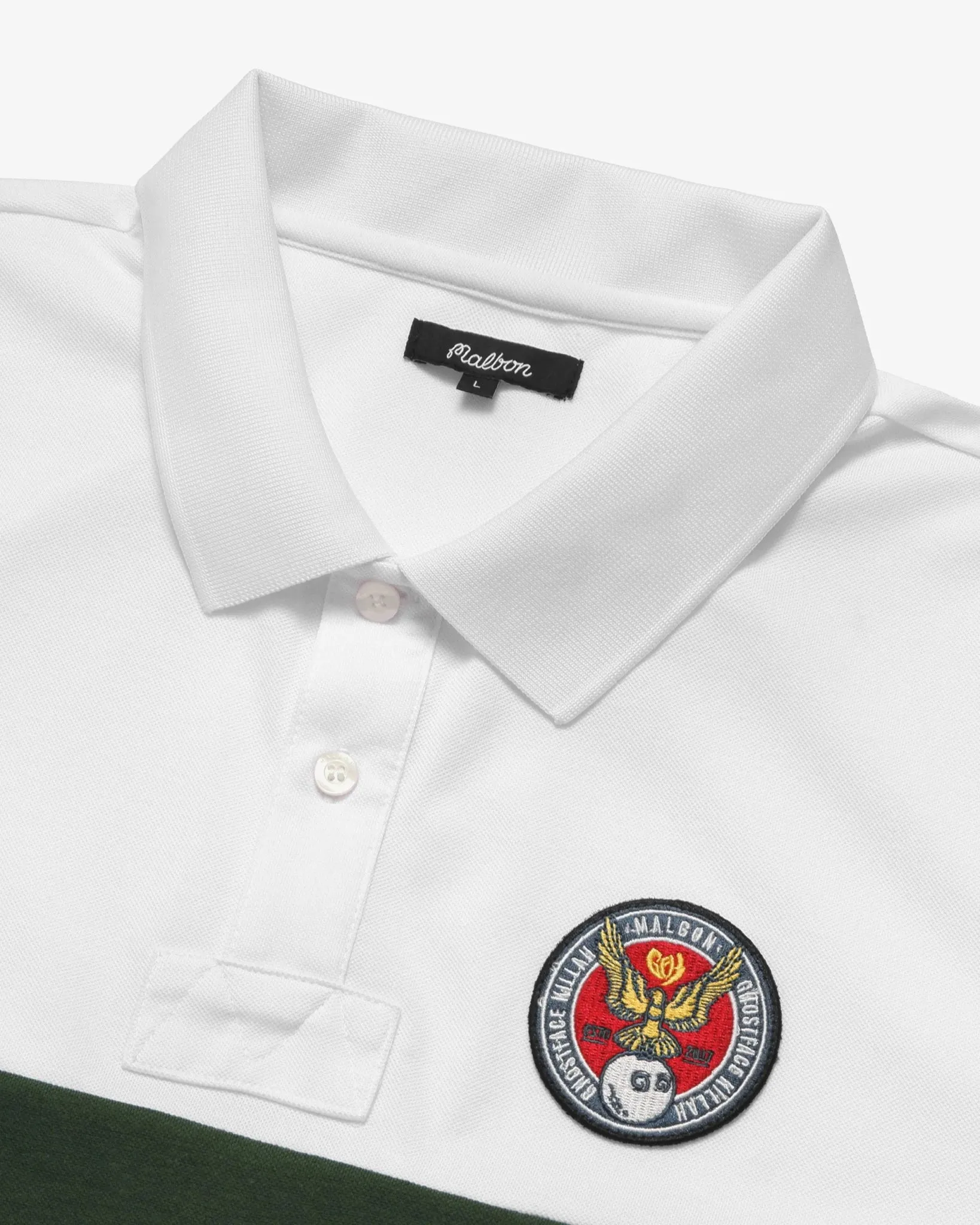 Malbon - White Ghostface Killah Rugby Performance Polo